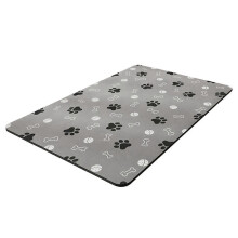 Pet Feeding Mat-Absorbent Dog Food Mat for Food and Water-30x40cm,B