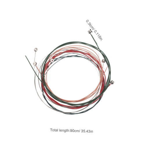 4 Sets Colored Classical Guitar Strings Set, Durable Nylon Strings for Spanish Guitar 1