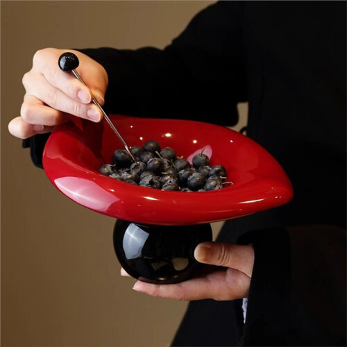 Pedestal Fruit Bowl - Elegant Ceramic Fruit Dish Holder for Dining & Wedding 2