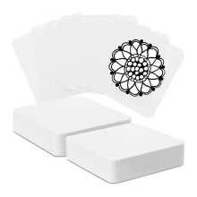 100 Pcs Artist'S Tiles 3.5'' X 3.5'' Zen Square White Paper Tiles Drawing Supplies for Calligrapher Watercolor Sketch