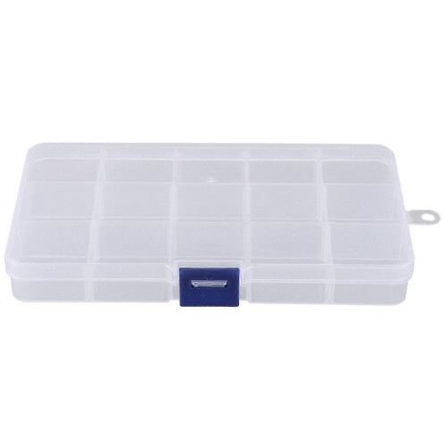 3X Electronic Components 15 Slots Detachable Plastic Cases Boxes 1