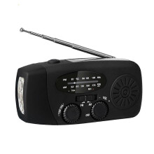 Ραδιόφωνο έκτακτης ανάγκης AM/FM με χειροκίνητο ηλιακό ρ