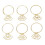 80pcs Ring Shape Paper Clips Rustproof Multifunction Multifunction with Clear Box for Office School Gold 2