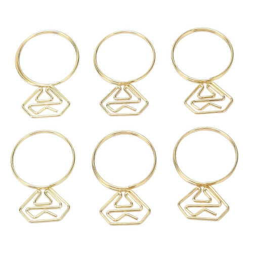 80pcs Ring Shape Paper Clips Rustproof Multifunction Multifunction with Clear Box for Office School Gold 1