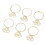 80pcs Ring Shape Paper Clips Rustproof Multifunction Multifunction with Clear Box for Office School Gold 3