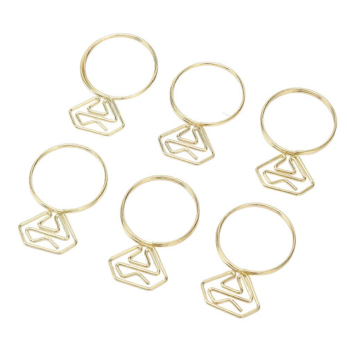 80pcs Ring Shape Paper Clips Rustproof Multifunction Multifunction with Clear Box for Office School Gold 2