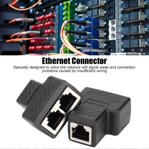 Διαχωριστής Ethernet RJ45 1 έως 2 θέσεων, 2 τεμάχια, διακόπτης Ethernet γ 1