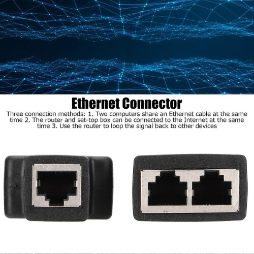 Διαχωριστής Ethernet RJ45 1 έως 2 θέσεων, 2 τεμάχια, διακόπτης Ethernet γ 2