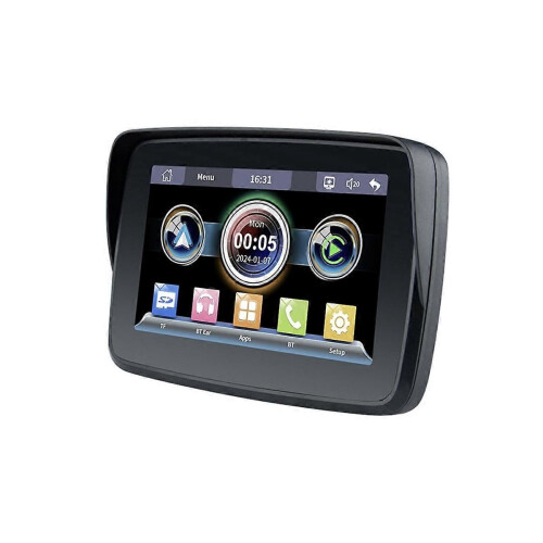 Ασύρματο Carplay 5 ιντσών με Android Auto, φορητή πλοήγηση, GPS οθόνη, αδιάβροχη μοτοσικλέτα 2