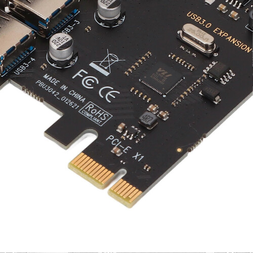 Κάρτα επέκτασης PCI E σε USB 3.0 4 θύρες 5Gbps υψηλής ταχύτητας 2