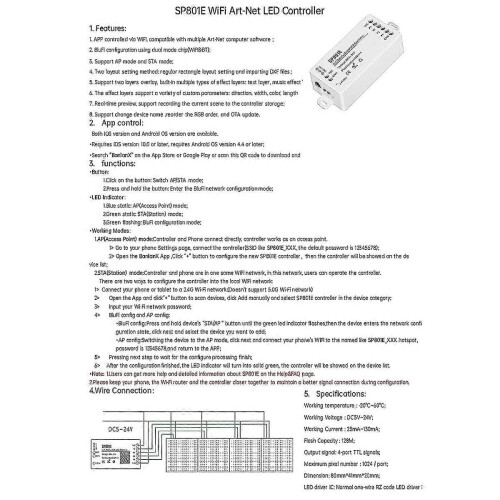 Bluetooth Wifi Dual Mode Rectangular Light Effect Controller 2