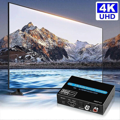 Εξαγωγέας ήχου 4K 60Hz HDMI2.0 Υποστήριξη διακόπτη ARC 5.1 καναλι 2