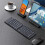 Folding Bluetooth Keyboard Two-Fold Portable Mini Bluetooth Keyboard Rechargeable Office Keyboard Black 4