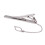Herr Slipsklämma i Silver Krom Rostfritt Stål 6CM Standard 2