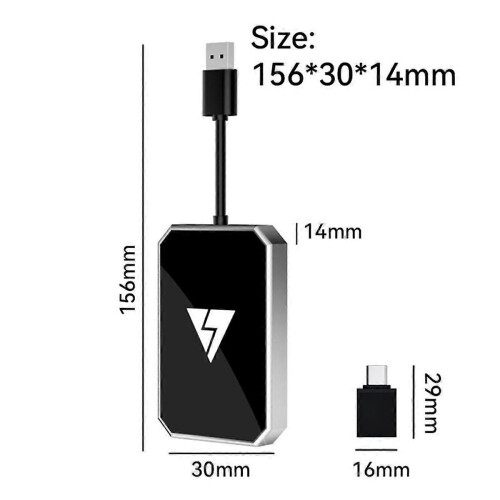 2-In-1 Wireless Carplay Android Adapter USB Wireless Adapter Car Adapter Convert Wired Android Auto to Wireless 1