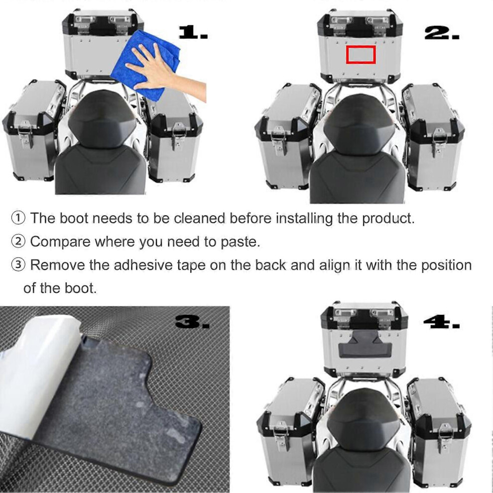 Universal Motorcycle Passenger Backrest Trunk Backrest Refitting, Backrest Back Pad Fit for all Motorcycle