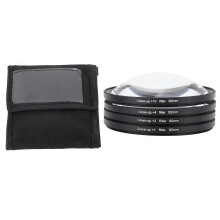 Close Up Filter Kit 4 in 1 +1 +2 +4 +10 Macro Lens Filter Optical Glass with Storage Pouch Camera Filter for Digital Camera Photo 82mm