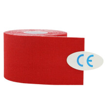 5 cm x 5 m Baumwoll-Muskeltape, Bandage, elastisches Klebeband, Sporttape, rot