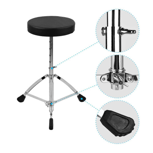 Θρόνος Universal Drum, στρογγυλό σκαμπό με επένδυση για τύμπανα