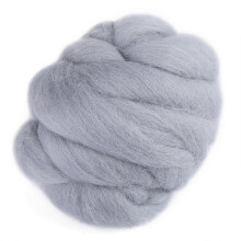 55g Coloured Felting Wool for Crafts, Sewing, Felting (Grey)