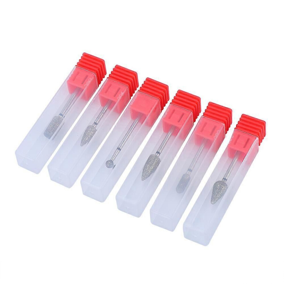 6pcs Nail Grinding Sanding Bit for for Nail Electric Drill Manicure Machine Accessory Tools