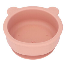 Ciotola per bambini in silicone alimentare a forma di orsetto, con ventosa, adatta a neonati, bambini