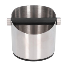 Stainless Steel Coffee Grounds Bucket, Rubber Coffee Waste Bin for Home, Restaurants and Bars, Small Model (FC‑04‑1)