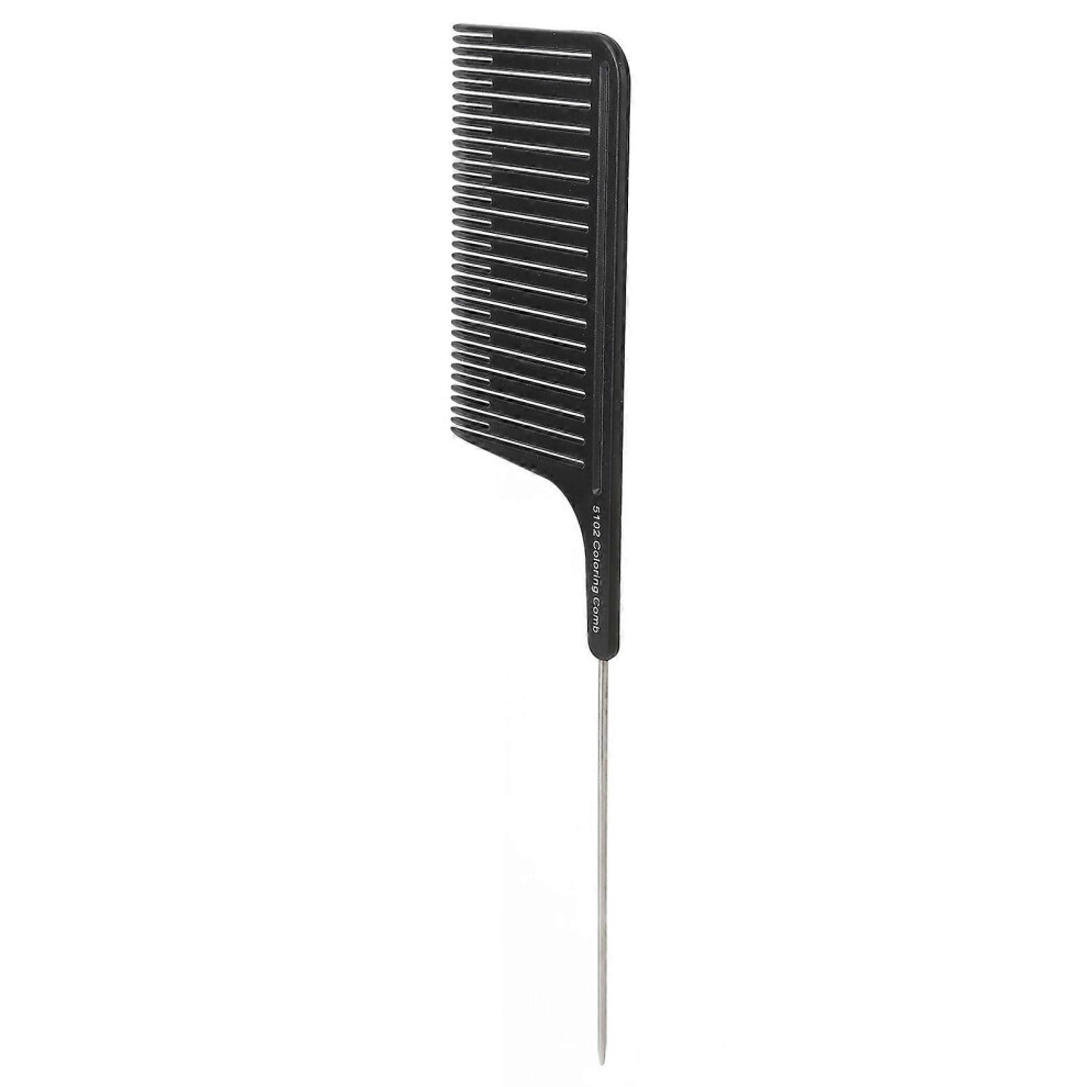 Black Hair Highlight Comb Hair Salon Hair Dye Professional Comb Hair Stylist Stainless Steel Rat Tail Comb