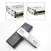 Swan 2-in-1 dubbelzijdige tremolo mondharmonica met duraal riet, toonsoort C en G, 24 dubbele gaten,