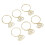 80pcs Ring Shape Paper Clips Rustproof Multifunction Multifunction with Clear Box for Office School Gold 1