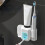 Toothbrush Holder Wall-Mounted with Double Slots, Toothpaste Dispenser and Squeezer Set,Bathroom Or 4