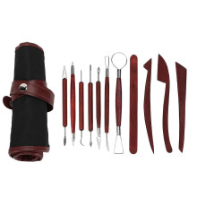 12 Pcs Soft Clay Sculpting Tools Set, Versatile Stainless Steel Pottery Accessories with Roller for DIY Projects