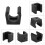 Morsetto per stecca da biliardo, set da 6 in plastica, supporto singolo per mini canne da biliardo, 2