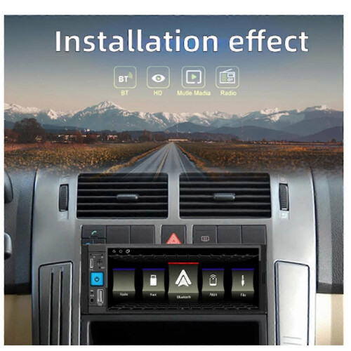 Autoradio con CarPlay, Android Auto, lettore MP5 con Bluetooth, MirrorLink, ricevitore FM e sistema 1