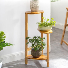 Mehrstöckiger Blumenständer, Pflanzenregal, Blumentopfhalter für Wohnzimmer, Balkon, Holzfarbe