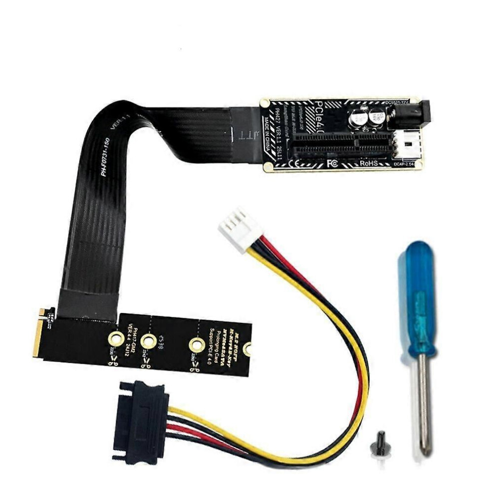 Photos - Cable (video, audio, USB) PCI-E 4.0 X4 to M.2 M Key Extension Cable M.2 M-Key NVMe PCIe to PCIe 4.0 X4 External Graphics Card PH427B-15 Adapter