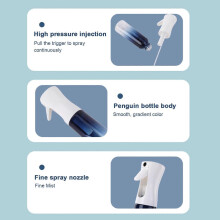 Gradient Color Hairdressing Spray Bottle 300ML Mist Atomizer Empty Refillable Water Sprayer Bottle Barber Hairdressing Tool