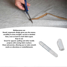 Fabric Chalk Marker Precise Marking Easy to Remove Multipurpose Portable Fabric Chalk Liner Pen for Sewing Quilting Crafting White