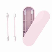 Cotton Swabs Silicone Reusable Cotton Swab with Storage Box for Ear Cleaning