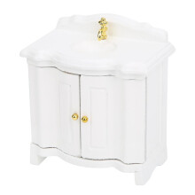 Lavabo para casa de muñecas a escala 1:12, decoración de muebles tipo miniatura, accesorio para casa