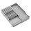 Block Holder with Expandable Organizer Storage Tray for Kitchen Countertop Retractable Organizer Drawer 1