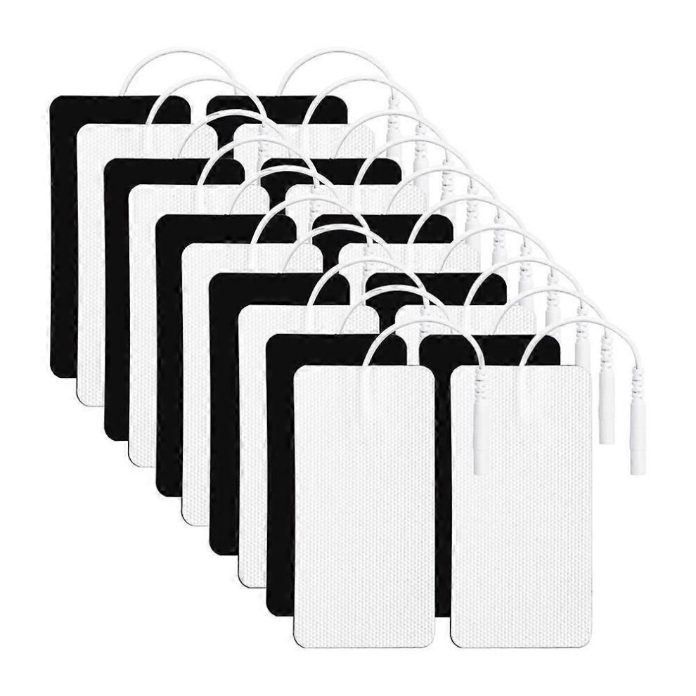 TENS Unit Replacement Pads 20 Pcs 2" X 4" Electrode Patches with Self-Adhesive Reusable 35 Times for Electrotherapy