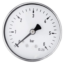 1pc Mini High Precision Pressure Gauge For Fuel Air Oil Liquid Water 0-6 bar 1/4" NPT Thread