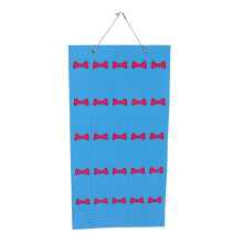 Hair Bow Holder Felt Girls 25 Grids Hair Clips Accessory Storage Display Hanging Organizer for Home Store Blue