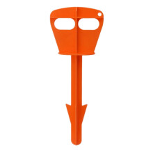 Herramienta de limpieza anal de plástico compatible con cazadores, ciervos, ganado grande, naranja