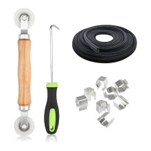 11 Pcs Screen Repair Kit, Screen Roller Tool with Bearing, 65FT Screen Spline 8Pcs Screen Clips and