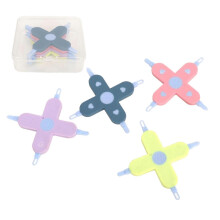 4 pezzi di pinzette per naso in silicone, sicure, riutilizzabili, di forma rotonda, in TPE PP, strumento