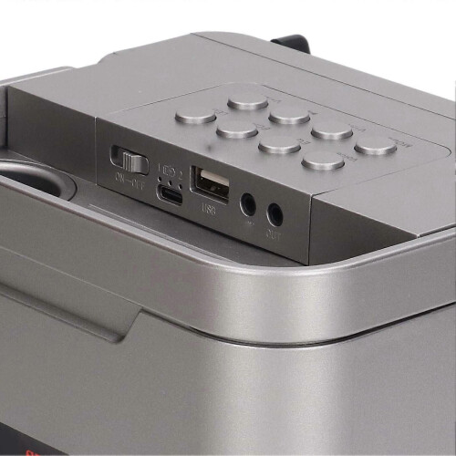 Karaokemachine met dubbele microfoon, draagbare LED- en Bluetooth-luidspreker, geschikt voor verjaardagsfeesten 1