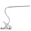 USB Rechargeable Touch Sensor LED Desk Table Lamp Flexible Clip On Book Light Silver 1