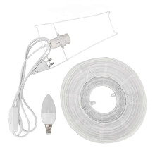 Rice Paper Lantern Table Lamp, Warm Light, E14 Bulb, Simple Installation, Desk Lamp for Bedroom, Office, EU Plug 100-240V